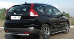 14 899 р. Одинарная защита заднего бампера из трубы диаметром 63 мм SLITKOFF  Honda CR-V  RM1,RM3,RM4 (2012-2015) дорестайлинг  с доставкой в г. Набережные‑Челны. Увеличить фотографию 4