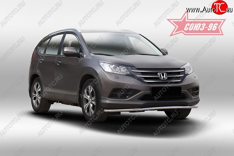 11 384 р. Защита переднего бампера одинарная Souz-96 (d42) Honda CR-V RM1,RM3,RM4 дорестайлинг (2012-2015)  с доставкой в г. Набережные‑Челны