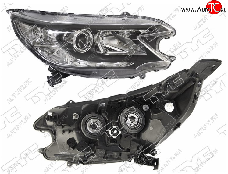 6 449 р. Правая фара передняя TYC Honda CR-V RM1,RM3,RM4 дорестайлинг (2012-2015) (Галоген, с электрокорректором)  с доставкой в г. Набережные‑Челны