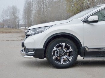 14 699 р. Защита переднего бампера (2 трубыØ63 и 75х42 мм, нержавейка) Russtal Honda CR-V RW,RT дорестайлинг (2016-2020)  с доставкой в г. Набережные‑Челны. Увеличить фотографию 4