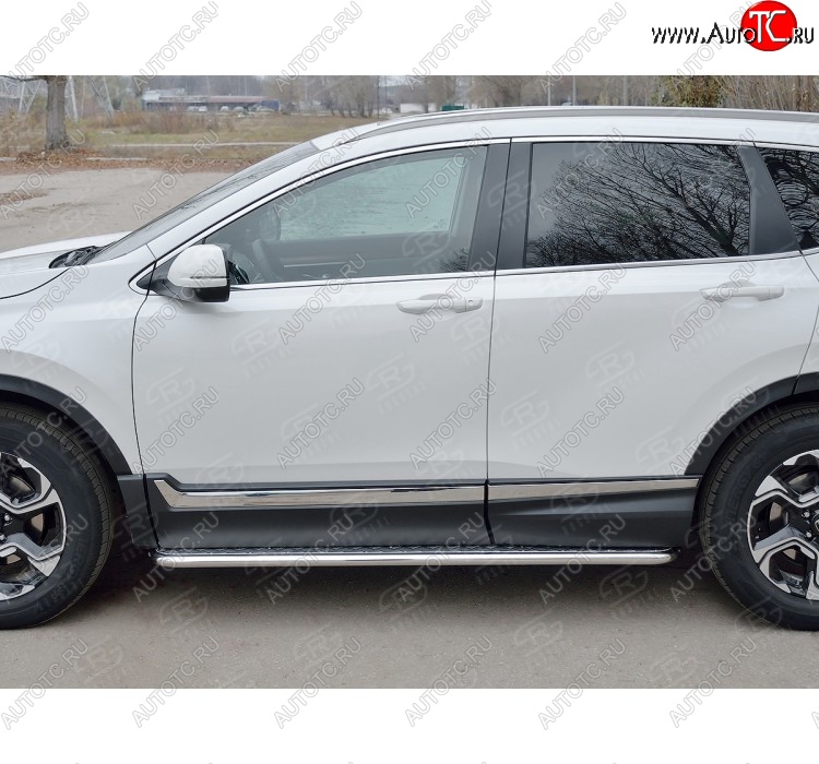 26 999 р. Широкая защита порогов с листом SLITKOFF Honda CR-V RW,RT дорестайлинг (2016-2020)  с доставкой в г. Набережные‑Челны