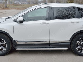 25 849 р. Широкая защита порогов SLITKOFF v2 Honda CR-V RW,RT дорестайлинг (2016-2020)  с доставкой в г. Набережные‑Челны. Увеличить фотографию 2