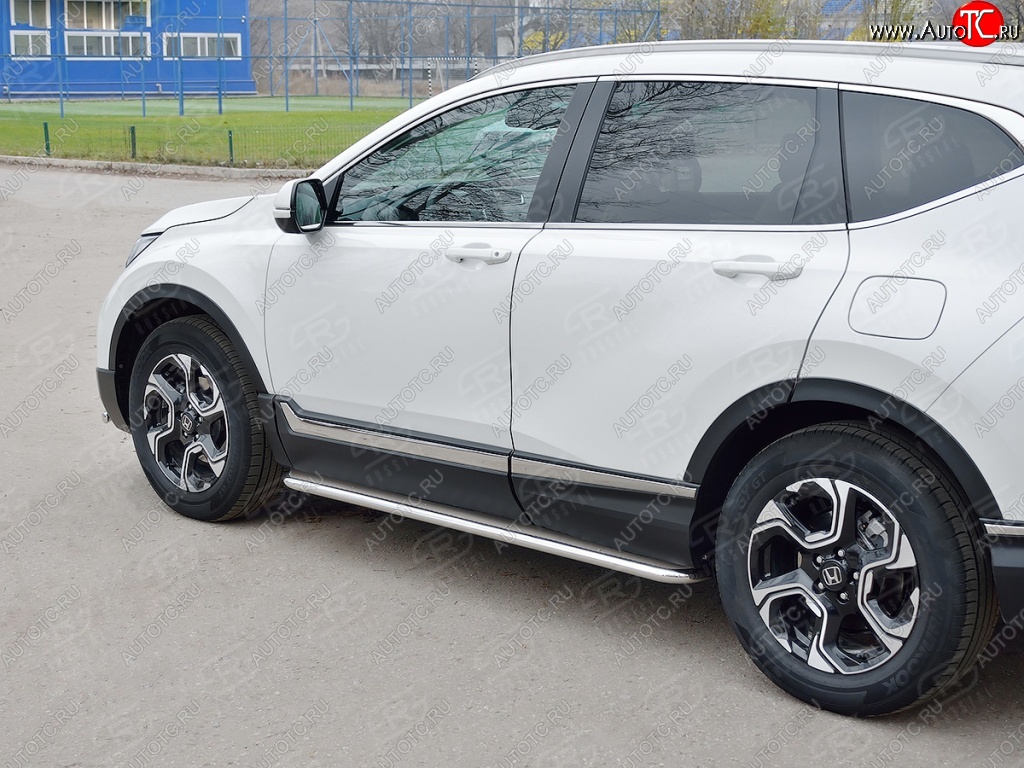 38 999 р. Широкая защита порогов SLITKOFF v3 Honda CR-V RW,RT дорестайлинг (2016-2020)  с доставкой в г. Набережные‑Челны