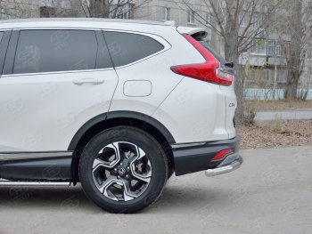 17 799 р. Защита заднего бампера (Ø63 и 42, дуги, нержавейка) SLITKOFF  Honda CR-V  RW,RT (2016-2020) дорестайлинг  с доставкой в г. Набережные‑Челны. Увеличить фотографию 4