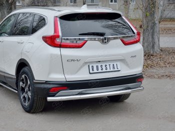 16 999 р. Защита заднего бампера (Ø63 мм, нержавейка) SLITKOFF  Honda CR-V  RW,RT (2016-2020) дорестайлинг  с доставкой в г. Набережные‑Челны. Увеличить фотографию 3