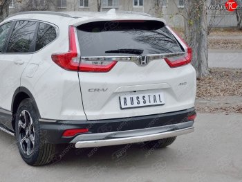 15 649 р. Защита заднего бампера (Ø75x42 мм, нержавейка) Russtal Honda CR-V RW,RT дорестайлинг (2016-2020)  с доставкой в г. Набережные‑Челны. Увеличить фотографию 3