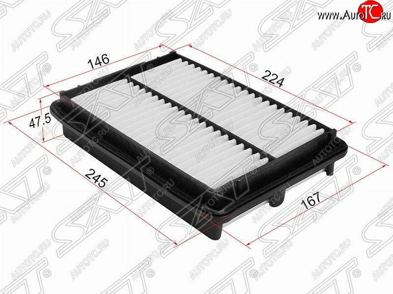 379 р. Фильтр воздушный двигателя SAT (245/224х167/146х47.2 mm)  Honda Odyssey  2 (1999-2003)  с доставкой в г. Набережные‑Челны