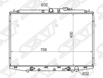 Радиатор двигателя SAT (пластинчатый, МКПП/АКПП) Honda Odyssey 2 (1999-2003)
