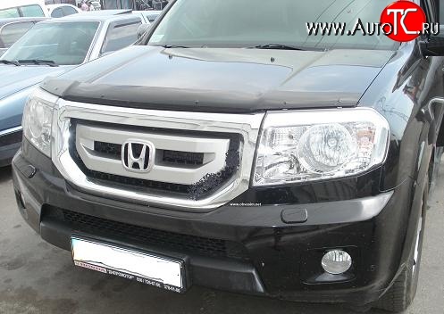 5 079 р. Дефлектор капота NovLine Honda Pilot YF4 дорестайлинг (2008-2011)  с доставкой в г. Набережные‑Челны