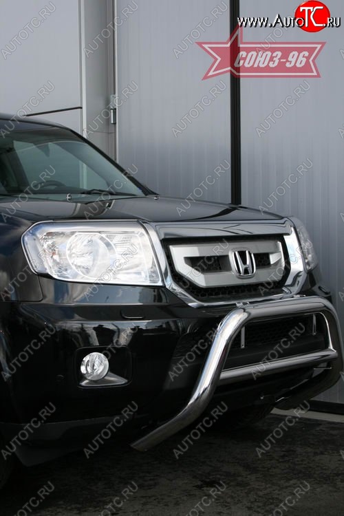 20 114 р. Защита переднего бампера Souz-96 (d76) Honda Pilot YF4 дорестайлинг (2008-2011)  с доставкой в г. Набережные‑Челны