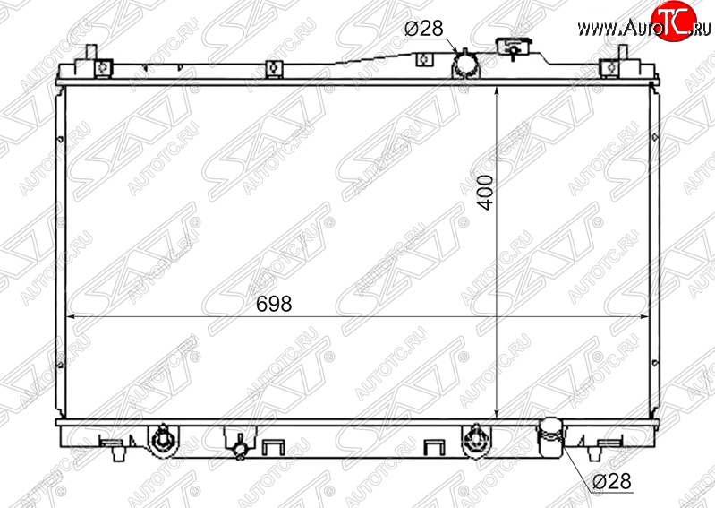 7 249 р. Радиатор двигателя SAT (пластинчатый, МКПП/АКПП)  Honda Stream ( 1 RN1,RN3,  1 RN2,RN4, RN1, RN3, RN5) (2000-2006)  дорестайлинг, рестайлинг  с доставкой в г. Набережные‑Челны