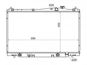 Радиатор двигателя SAT (трубчатый, МКПП/АКПП, D17A9) Honda Stream 1 RN1,RN3  дорестайлинг (2000-2004)