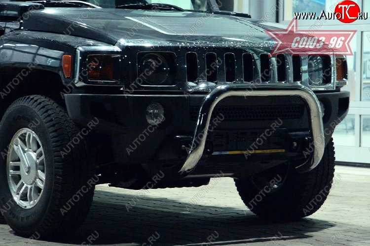 20 654 р. Защита переднего бампера Souz-96 (d76) HUMMER H3 (2005-2010)  с доставкой в г. Набережные‑Челны