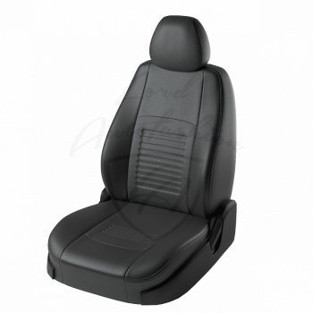 Чехлы для сидений Lord Autofashion Турин (экокожа) Hyundai Accent седан ТагАЗ (2001-2012)  (Чёрный, вставка чёрная)