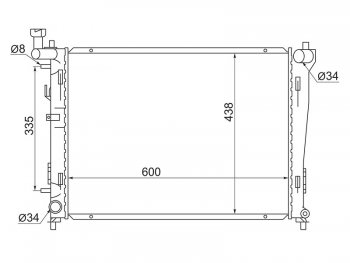 Радиатор двигателя SAT (трубчатый, 1.4/1.6/2.0) Hyundai I30 FD универсал дорестайлинг (2007-2010)