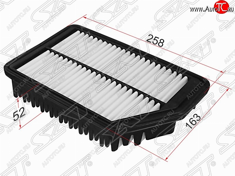 339 р. Фильтр воздушный двигателя SAT (258х163х52 mm)  Hyundai Avante, Elantra (MD,  AD), I30 (2 GD), KIA Ceed (2 JD), Cerato (3 YD)  с доставкой в г. Набережные‑Челны