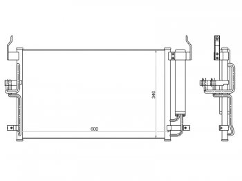 Радиатор кондиционера SAT Hyundai Coupe (2002-2008)