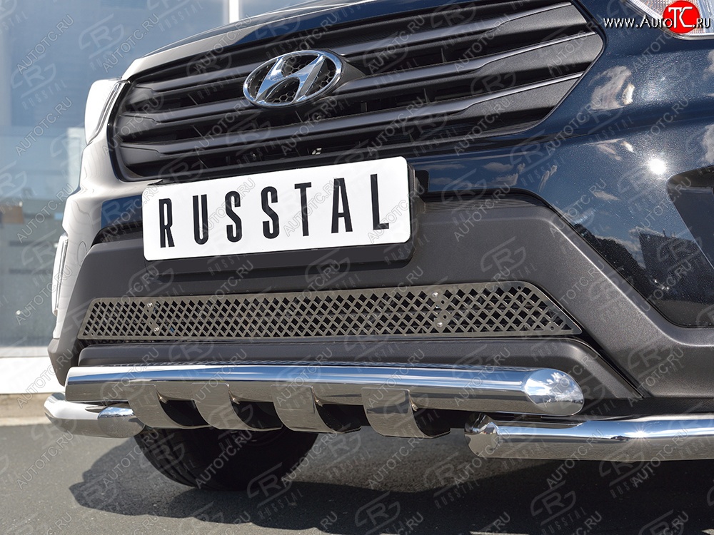 2 989 р. Решетка радиатора Russtal Hyundai Creta GS рестайлинг (2019-2021)  с доставкой в г. Набережные‑Челны