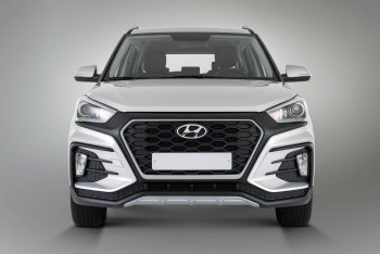 22 499 р. Передний бампер Xmug  Hyundai Creta  GS (2015-2021) дорестайлинг, рестайлинг (Неокрашенный)  с доставкой в г. Набережные‑Челны. Увеличить фотографию 2