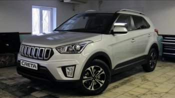 8 099 р. Решётка радиатора Next Hyundai Creta GS рестайлинг (2019-2021) (цвет: Чёрный матовый с серебристым выделением ноздрей)  с доставкой в г. Набережные‑Челны. Увеличить фотографию 3