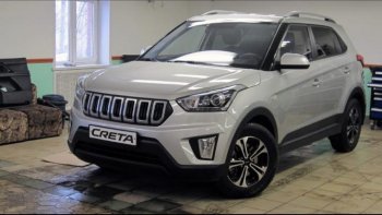 8 099 р. Решётка радиатора Next Hyundai Creta GS рестайлинг (2019-2021) (цвет: Чёрный матовый с серебристым выделением ноздрей)  с доставкой в г. Набережные‑Челны. Увеличить фотографию 4