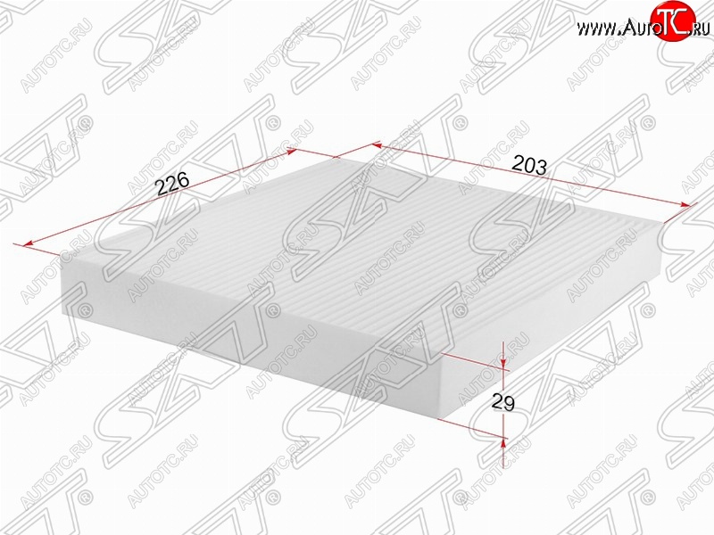 205 р. Фильтр салонный SAT (226х203х29 mm)  Hyundai Creta (GS), Solaris (HCR), Tucson (TL), KIA Rio (4 FB,  X-line,  4 YB,  X), Seltos, Sportage (4 QL)  с доставкой в г. Набережные‑Челны