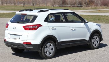 8 199 р. Комплект рейлингов АПС  Hyundai Creta  GS (2015-2021) дорестайлинг, рестайлинг (Серебристые без поперечин )  с доставкой в г. Набережные‑Челны. Увеличить фотографию 7