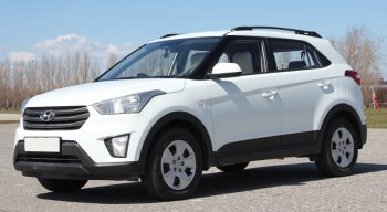 8 199 р. Комплект рейлингов АПС  Hyundai Creta  GS (2015-2021) дорестайлинг, рестайлинг (Серебристые без поперечин )  с доставкой в г. Набережные‑Челны. Увеличить фотографию 6