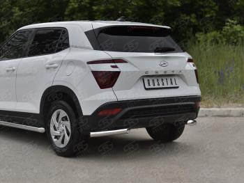 14 899 р. Защита заднего бампера (Ø63 мм уголки, нержавейка) SLITKOFF  Hyundai Creta  SU (2020-2022)  с доставкой в г. Набережные‑Челны. Увеличить фотографию 2