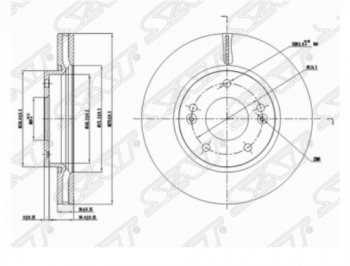 Передний тормозной диск SAT Hyundai (Хюндаи) Elantra (Элантра)  HD (2006-2011) HD