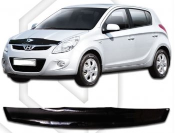 Дефлектор капота CA-Plastic Hyundai (Хюндаи) i20 (и20)  PB (2008-2012) PB хэтчбэк дорестайлинг