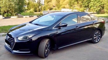 6 799 р. Накладки металлического порога АВТОКРАТ Hyundai I40 1 VF дорестайлинг седан (2011-2015) (Неокрашенные)  с доставкой в г. Набережные‑Челны. Увеличить фотографию 2