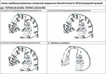 389 р. Левый подкрылок передний TOTEM Hyundai Santa Fe TM дорестайлинг (2018-2021)  с доставкой в г. Набережные‑Челны. Увеличить фотографию 2