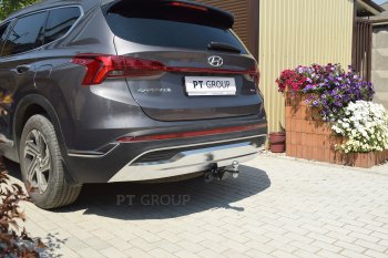 14 799 р. Фаркоп Petroil Tuning (съемный квадрат) Hyundai Santa Fe TM рестайлинг (2020-2022)  с доставкой в г. Набережные‑Челны. Увеличить фотографию 2