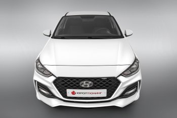 17 999 р. Передний бампер Quant Romb Hyundai Solaris HCR седан рестайлинг (2020-2022) (Комплектация Комфорт, Неокрашенный)  с доставкой в г. Набережные‑Челны. Увеличить фотографию 3