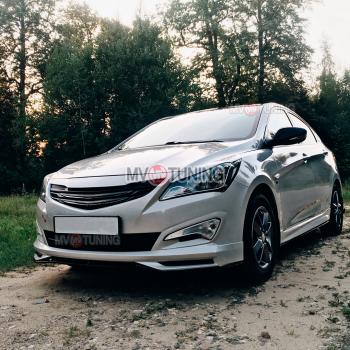 6 999 р. Решётка радиатора ZEUS Hyundai Solaris RBr седан рестайлинг (2014-2017) (Неокрашенная)  с доставкой в г. Набережные‑Челны. Увеличить фотографию 2