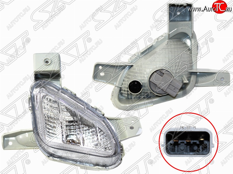 1 459 р. Левая противотуманная фара SAT Hyundai Sonata LF рестайлинг (2017-2019)  с доставкой в г. Набережные‑Челны