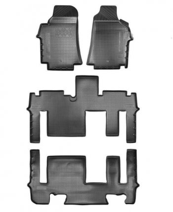 Коврики салонные Noplast (3 ряда) Hyundai (Хюндаи) Starex/Grand Starex/H1 (старекс)  TQ (2017-2022) TQ 2-ой рестайлинг ()