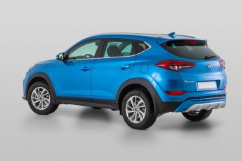 11 799 р. Накладка заднего бампера YT  Hyundai Tucson  TL (2015-2018) дорестайлинг (Неокрашенная)  с доставкой в г. Набережные‑Челны. Увеличить фотографию 3