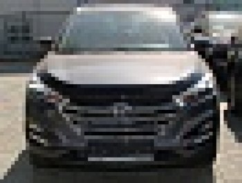 2 799 р. Дефлектор капота SIM Hyundai Tucson TL дорестайлинг (2015-2018)  с доставкой в г. Набережные‑Челны. Увеличить фотографию 2