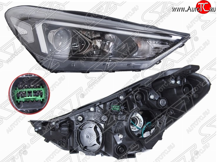 28 999 р. Правая передняя фара SAT (LED) Hyundai Tucson TL рестайлинг (2018-2021)  с доставкой в г. Набережные‑Челны