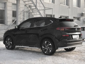 15 349 р. Защита заднего бампера (Ø63 мм, нержавейка) RUSSTAL Hyundai Tucson TL рестайлинг (2018-2021)  с доставкой в г. Набережные‑Челны. Увеличить фотографию 4