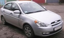 1 649 р. Реснички на фары CT v1 Hyundai Accent MC седан (2005-2011) (Неокрашенные)  с доставкой в г. Набережные‑Челны. Увеличить фотографию 2