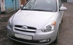 1 649 р. Реснички на фары CT v1 Hyundai Accent MC седан (2005-2011) (Неокрашенные)  с доставкой в г. Набережные‑Челны. Увеличить фотографию 3