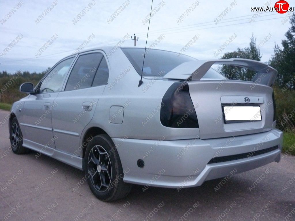 5 499 р. Спойлер GALANT STYLE Hyundai Accent седан ТагАЗ (2001-2012) (Неокрашенный)  с доставкой в г. Набережные‑Челны