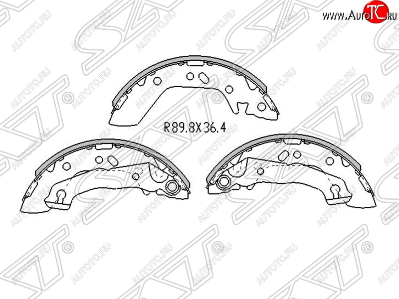 1 779 р. Колодки тормозные SAT (задние)  Hyundai Accent  седан ТагАЗ (2001-2012)  с доставкой в г. Набережные‑Челны