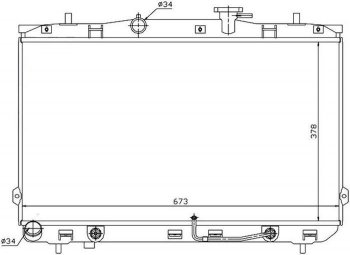 Радиатор двигателя SAT (трубчатый, 1.6/2.0/2.0D, АКПП) Hyundai Coupe (2002-2008)