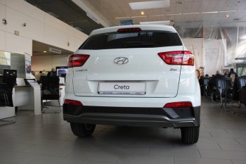 5 649 р. Накладка на задний бампер АвтоКрат Hyundai Creta GS дорестайлинг (2015-2019) (Неокрашенная)  с доставкой в г. Набережные‑Челны. Увеличить фотографию 2