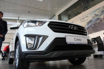 2 269 р. Накладки на ПТФ АвтоКрат Hyundai Creta GS рестайлинг (2019-2021) (Неокрашенные)  с доставкой в г. Набережные‑Челны. Увеличить фотографию 3