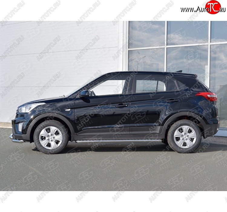 25 849 р. Широкая защита порогов с трубой d42 мм SLITKOFF v2 Hyundai Creta GS рестайлинг (2019-2021)  с доставкой в г. Набережные‑Челны